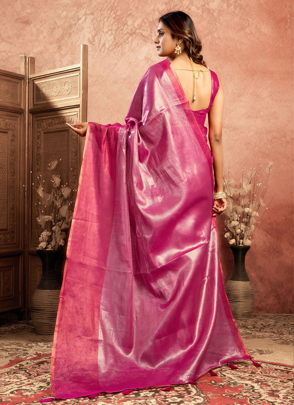 pure Soft Tissue Zari saree-Rani