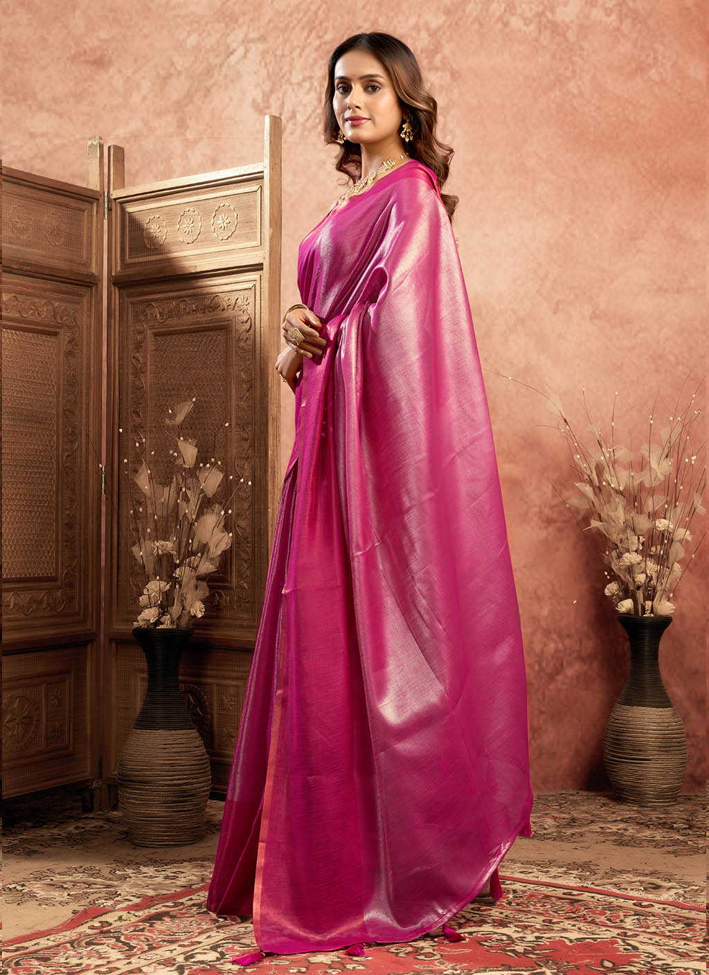 pure Soft Tissue Zari saree-Rani